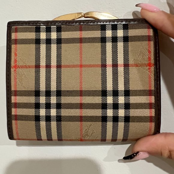 Burberry Nova Check Monogram Kiss Lock Wallet - Picture 10 of 10